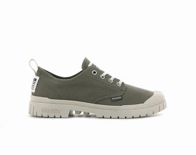 Zapatillas Palladium PAMPA SP20 LOW CANVAS Hombre Verde | Costa Rica-40362